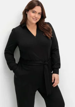 Jumpsuit mit Bindegürtel und Reißverschluss vorn<sheego by Joe Browns Discount
