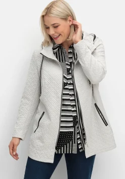 Kapuzenjacke in gesteppter Jacquard-Qualität<sheego Online