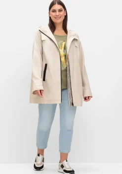 Kapuzenjacke in leichter Qualität, mit Kontrastdetails<sheego Sale