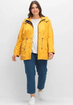 Kapuzenjacke mit Kontrastfutter und Taillen-Tunnelzug<sheego Best