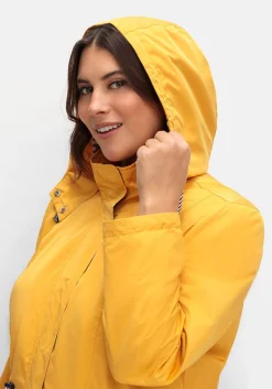 Kapuzenjacke mit Kontrastfutter und Taillen-Tunnelzug<sheego Best