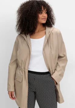 Kapuzenjacke mit Reißverschluss und Tunnelzug<sheego Sale