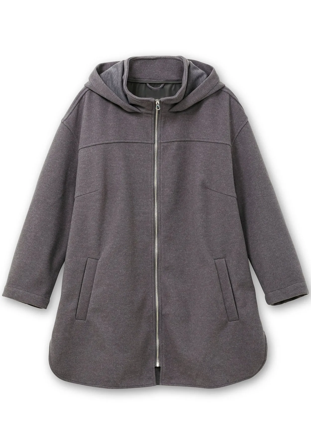 Kapuzenjacke mit Stehkragen und Reißverschluss<sheego Sale
