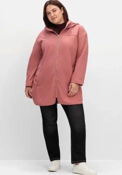 Kapuzenjacke mit Stehkragen und Reißverschluss<sheego Sale