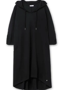 Kapuzenkleid mit Vokuhila-Saum, aus Interlock<sheego Fashion