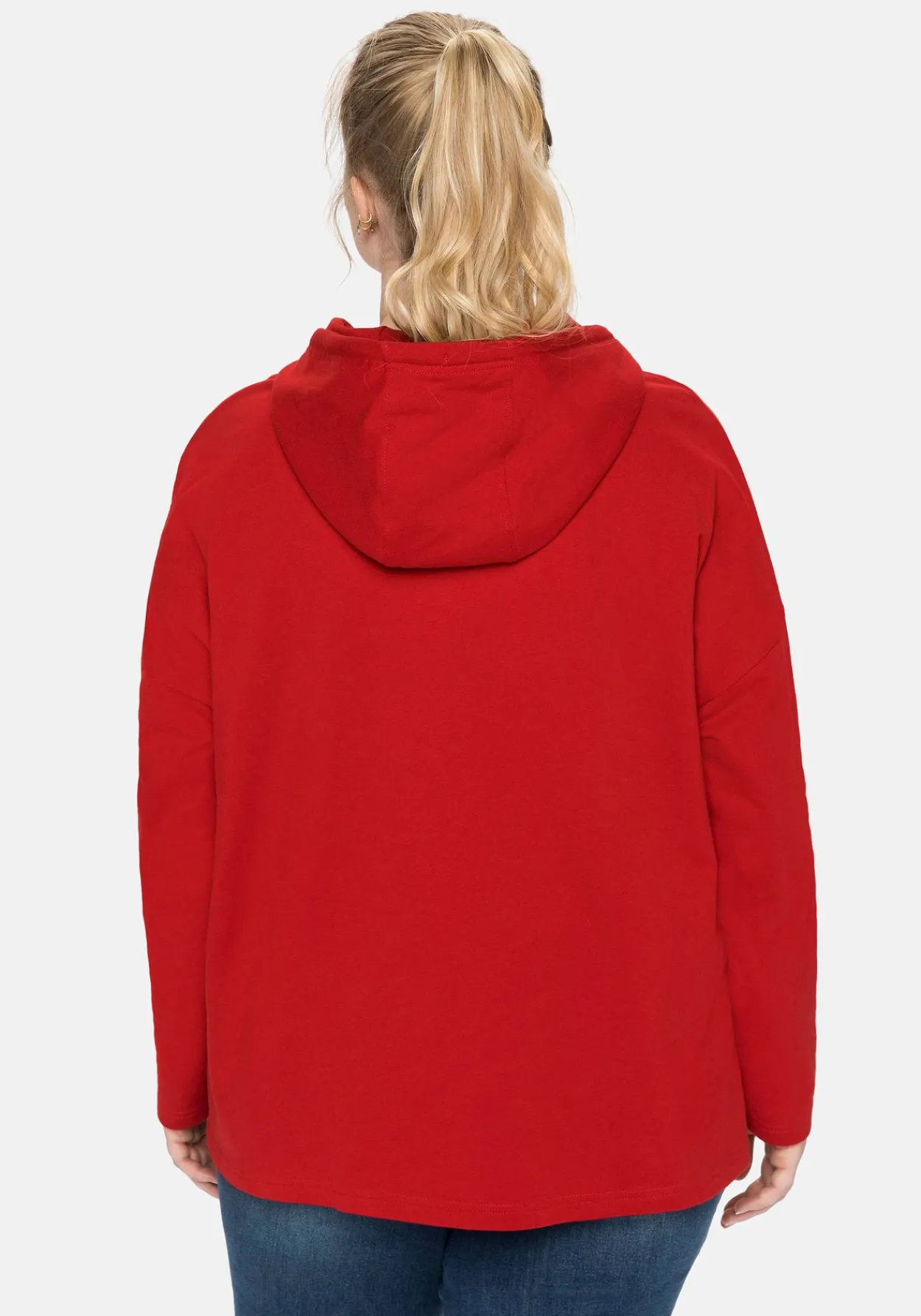 Kapuzensweatshirt mit Frontdruck, in A-Linie<sheego Clearance