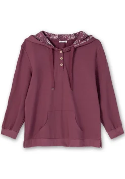 Kapuzensweatshirt mit Knopfleiste und Kängurutaschen<sheego by Joe Browns Fashion