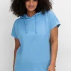 Kapuzensweatshirt mit kurzen Ärmeln<sheego Outlet