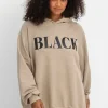 Kapuzensweatshirt mit Wordingprint vorn und hinten<sheego loves miss goodlife Online