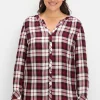 Karierte Bluse mit Rundhalsausschnitt<sheego Clearance