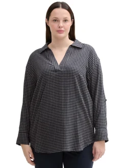 Karierte Flanell-Tunika mit Hemdkragen<TOM TAILOR Plus Discount