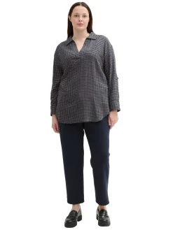 Karierte Flanell-Tunika mit Hemdkragen<TOM TAILOR Plus Discount