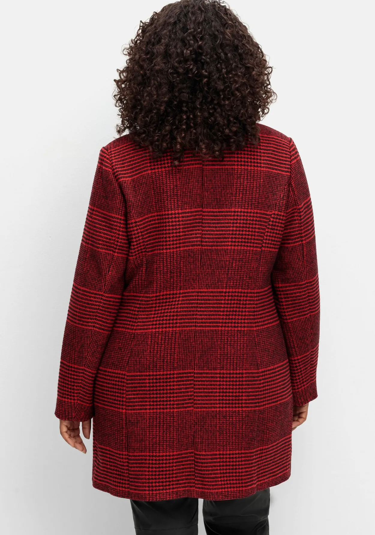 Karierte Jacke in Wolloptik und leichter A-Linie<sheego by Joe Browns New