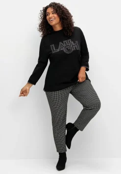 Karierte Joggpants mit Zippertaschen<sheego New