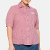 Karierte Trachtenbluse mit Stickereien<sheego Fashion