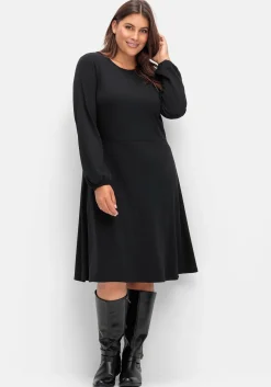 Kleid aus Interlock, mit ausgestelltem Rock<sheego Outlet