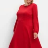 Kleid aus Interlock, mit ausgestelltem Rock<sheego New