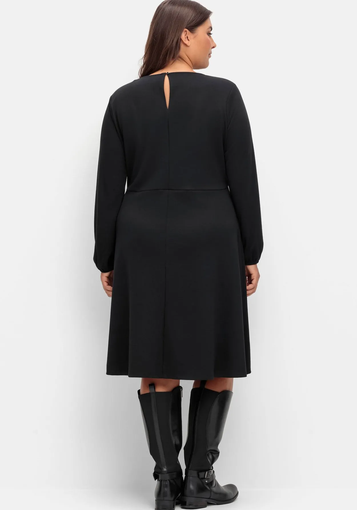 Kleid aus Interlock, mit ausgestelltem Rock<sheego Outlet