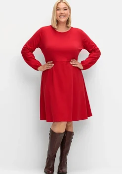 Kleid aus Interlock, mit ausgestelltem Rock<sheego New