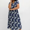 Kleid in Wickeloptik, mit Alloverdruck<sheego Clearance
