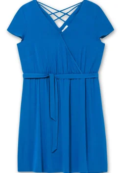 Kleid in Wickeloptik mit raffiniertem Rückenausschnitt<sheego Outlet
