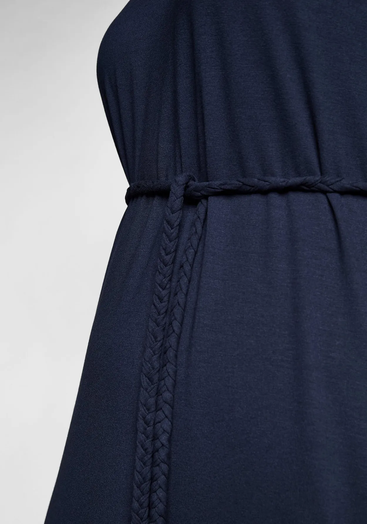 Kleid mit Bindeband und Carmenausschnitt<sheego Online