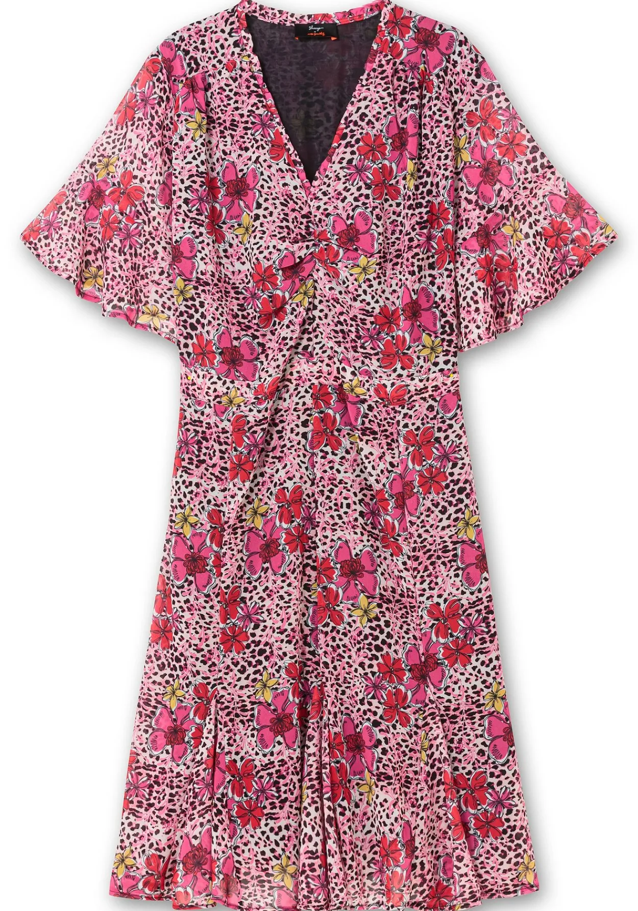 Kleid mit Blütenprint und Flügelärmeln<sheego loves miss goodlife Discount