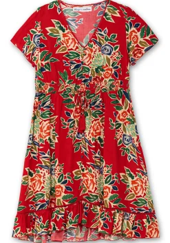 Kleid mit Blumendruck und Volantärmeln<sheego by Joe Browns Fashion