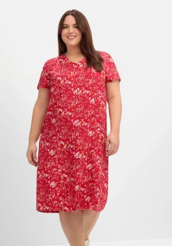 Kleid mit Knopfleiste und Blumendruck<sheego Sale