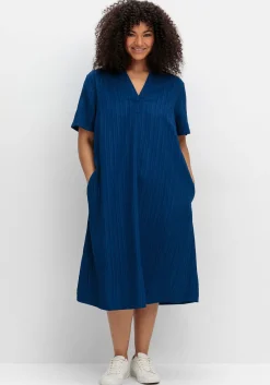 Kleid mit Polokragen, in Längsstruktur<sheego Best