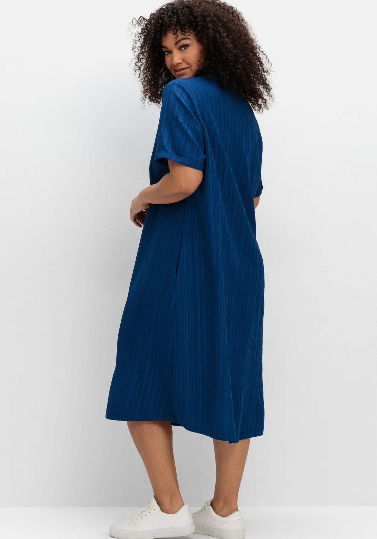 Kleid mit Polokragen, in Längsstruktur<sheego Best
