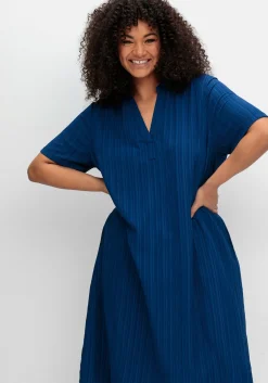 Kleid mit Polokragen, in Längsstruktur<sheego Best