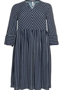 Kleid mit Streifen, weit schwingender Rock<sheego Fashion