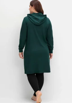 Kniefreies Kapuzensweatkleid mit Kängurutasche<sheego Fashion