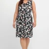 Knielanges Jerseykleid in Wickeloptik<sheego Discount