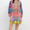 Knielanges Kleid im Mustermix, mit Ballonärmeln<sheego loves miss goodlife New