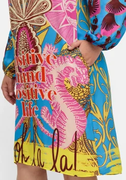 Knielanges Kleid im Mustermix, mit Ballonärmeln<sheego loves miss goodlife New