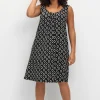 Knielanges Strandkleid mit Kellerfalte vorn<sheego Online