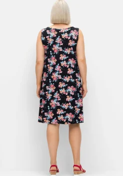 Knielanges Strandkleid mit Kellerfalte vorn<sheego Hot