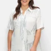 Kurzarmbluse mit Alloverdruck, aus Viskose<creation L Fashion