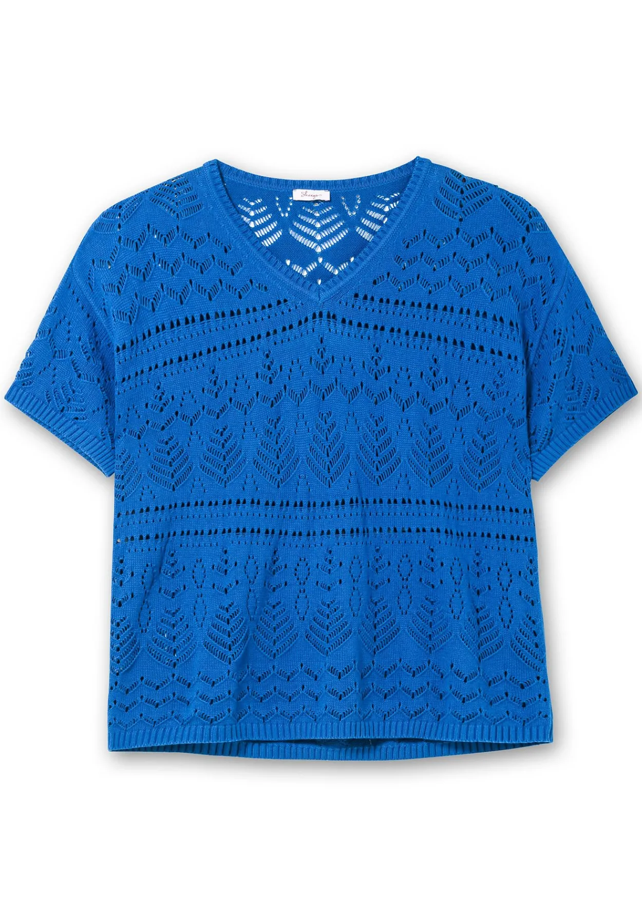 Kurzarm-Pullover im Ajourstrick, in Oversize-Form<sheego Sale