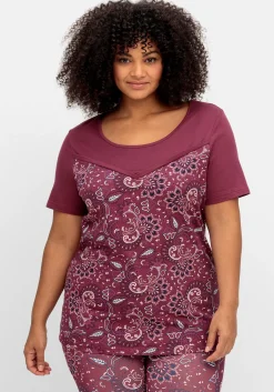 Kurzarmshirt aus Single-Jersey, mit Paisleymuster<sheego by Joe Browns Online