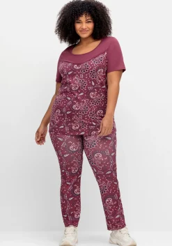 Kurzarmshirt aus Single-Jersey, mit Paisleymuster<sheego by Joe Browns Online