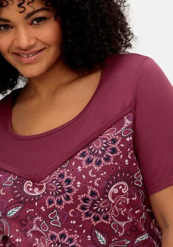 Kurzarmshirt aus Single-Jersey, mit Paisleymuster<sheego by Joe Browns Online