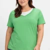 Kurzarmshirt in Layeroptik mit Ziernieten<sheego Clearance