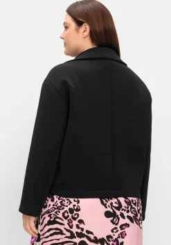 Kurze Jacke mit breitem Reverskragen<sheego loves miss goodlife New