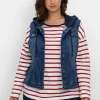 Kurze Jeansweste mit Sweatkapuze, in taillierter Form<sheego Sale