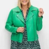 Kurze Lederjacke aus Lammnappa, im Biker-Stil<sheego Discount