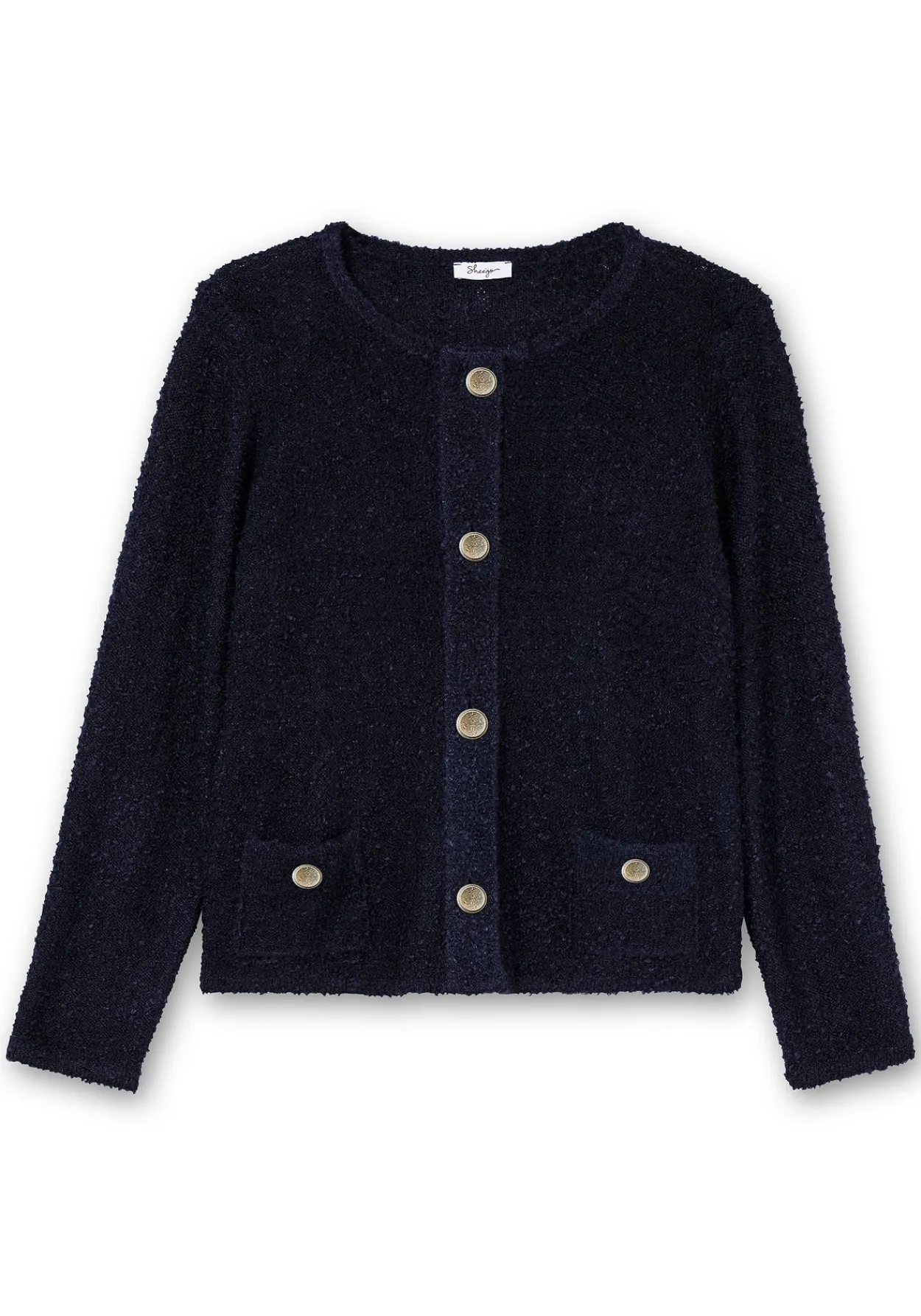 Kurze Strickjacke aus weichem Bouclé<sheego Fashion