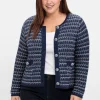 Kurze Strickjacke im Strukturstrick, mit Effektgarn<sheego Online